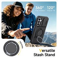 Funda con Soporte y Ranura para Tarjetas para Samsung Galaxy A37, A57, A27, A17, A56, A36, A26, con Cámara Deslizable y Protección Antigolpes