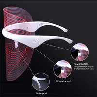 Nouveau Masque Facial LED Transparent à 7 Couleurs avec Thérapie par Lumière LED