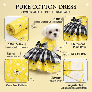 Vestido de Lujo Rosa Clásico de Verano Ligero para Perro, Estilo Princesa, con Volantes Multicapa y Gran Lazo Trasero, Regalo para Perro - Product Image 6