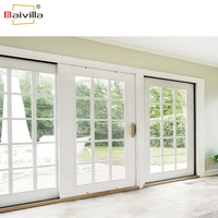 Prix d'usine UPVC Cadre en plastique Double vitrage Fenêtres et portes en verre trempé Portes coulissantes en PVC pour balcon Maison Villa