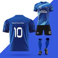 Maillot de football rétro personnalisable pour homme – Ensemble à manches courtes en maille à motif de points – Tenue d'équipe pour entraînement et match – Vêtement de sport adulte en polyester