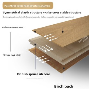 Tinh khiết ba lớp gỗ rắn Composite sàn sồi 15/4mm hộ gia đình sàn sưởi ấm, khóa Nhật Bản đăng nhập màu lớn Hội Đồng Quản Trị - Product Image 4