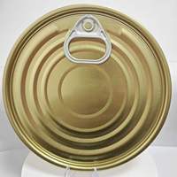 Couvercle en fer blanc à ouverture facile 603 #   Couvre-aliments institutionnels de 153,4 mm avec revêtement doré