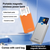 Nouveau portefeuille magnétique avec batterie externe 5000 mAh, charge rapide PD20W, charge sans fil 15W, batterie portable avec porte-cartes