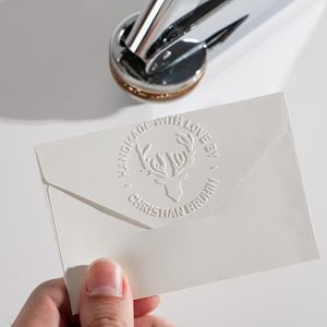 Logo Emboss Tem Kim Loại Cầm Tay Dập Nổi Tem Tùy Chỉnh Cá Nhân Đám Cưới <span class=keywords><strong>Embosser</strong></span> Tem - Product Image 3
