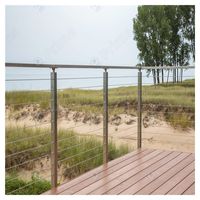 Câbles de garde-corps en acier inoxydable anti-rouille de différentes couleurs avec poteaux thermolaqués, adaptés à tous les styles de décoration