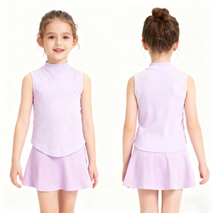 Vestido de Yoga Personalizado con Tirantes, Falda de Golf de Malla, Vestido para Niñas, Vestido de Verano para Bebés, Conjunto de Yoga para Niñas - Product Image 5