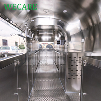WECARE Remorque de bar à bière et jus de rue, Food Truck commercial mobile, Remorque de glaces, café et desserts, entièrement équipée