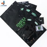 Sacs refermables noirs, thermoscellables, anti-odeurs, pochette en aluminium, sac en Mylar 3,5, sac en plastique plat noir mat double face