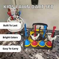 Jeu de fléchettes en plastique pour enfants JF-FIT, pour le jardin, avec emballage en boîte colorée