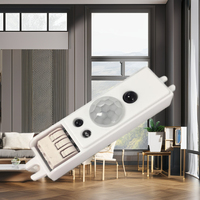 HNS133CLPIR Hynall Détecteur de mouvement PIR 12V CC avec gradation 0-10V, Lux constant, portée de détection 6m, montage au plafond/mur pour la maison ou le bureau