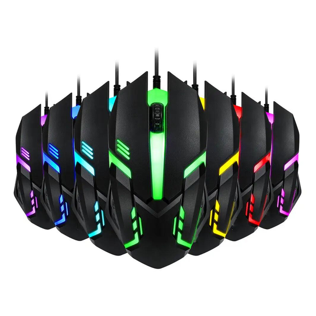 Best Selling RGB Lighting Wired USB 3D Optical Gaming Mouse Ergonomic for Left Handed PC E-Sports Tablet Users