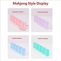Juego de Mahjong Acrílico de Calidad Profesional de la Serie Jelly de Alta Compatibilidad, Diseño de Agarre Cómodo para Uso Doméstico y Entretenimiento