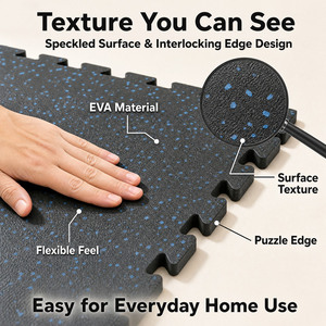Interlocking EVA Baby Crawling Mat Soft <b>Foam</b> Play Mat Non Slip Floor Tiles for Toddlers and Kids - Product Image 3