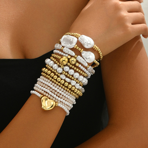 Hot Selling Light Luxury Simple Design Handmade Pearl Beaded <b>Bracelet</b> Personalized Women's <b>Bracelets</b> Fashion Jewelry Wholesale - Product Image 1