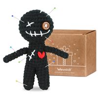Halloween Gestrickte Wollpuppe Handgewebte Lustige Entspannungspuppe Geistergesichtspuppe Strickpuppe