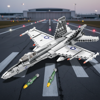 Avion de chasse F18 en forme de jet, jouet de construction à pièces mobiles, modèle éducatif en plastique ABS, DIY, 33022, 1387 pièces, cadeau de festival