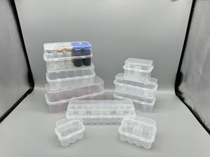 24-Cell 3ml Vial <b>Storage</b> <b>Box</b> Recyclable PP Plastic Transparent Shockproof Cosmetic Organizer with Embossing Recycled <b>Materials</b> - Product Image 3