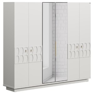 Ensemble de meubles de chambre à coucher Stello, lit, armoire, coiffeuse avec grand miroir, ensemble de chambre à coucher WOODEX - Product Image 2