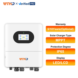 Güneş hibrid invertör 6KW 6000W 48V IP65 tek fazlı WiFi kapalı ızgara ev için Set - Product Image 3