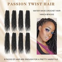 Extensions de cheveux synthétiques tressés pré-bouclés de 14 pouces, style Passion Twist, fausses locks bohèmes, doux, vente en gros