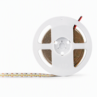 Bande lumineuse LED haute densité 12V 2025 336 LED/m 1300lm/m Haute luminosité 3000K Blanc chaud 10mm de largeur IP20 Télécommande