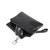 Dompet Wanita Kulit Sapi Asli Crazy Horse Ukuran Kecil Tipis, Tas Kosmetik Kulit Sapi Asli, Dompet Koin Resleting Kulit Sapi Asli