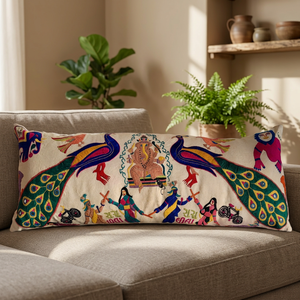 Vintage Antique Embroidered 100% Cotton Rectangular Pillowcase Colorful Folk Pattern Envelop Home Decor <b>Throw</b> <b>Cover</b> <b>Sofa</b> Chair - Product Image 3