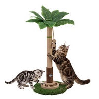 Poteau à gratter vertical pour chat, 35 pouces de haut, arbre à chat avec trou pour souris, jouet en corde de sisal, griffoir, directement de l'usine