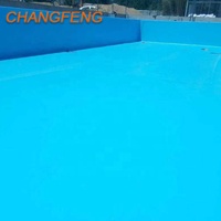 Membrane d'étanchéité de toiture en PVDF fluorocarboné bleu, surface en film PE de 1,2 mm, sous-couche flexible pour tuiles en acier résidentielles