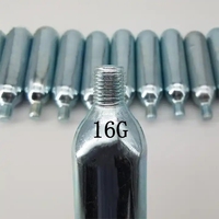 Cartouche de CO2 en acier portable de 16 grammes pour gonflage de pneus de vélo, mini pompe à CO2 jetable, cylindre de gaz d'air