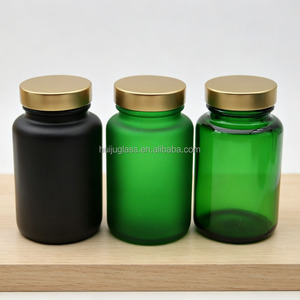Botella de <span class=keywords><strong>vidrio</strong></span> azul esmerilado de pared gruesa de 100ml 120ml para pastillas, tabletas, cápsulas, medicamentos y sellado - Product Image 3