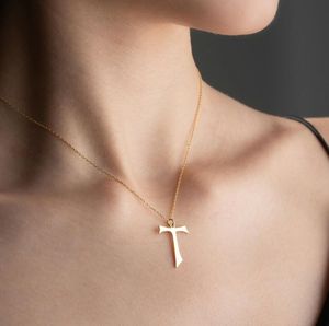 Collana con Croce <span class=keywords><strong>Tau</strong></span> di Alta Qualità in Acciaio Inossidabile 316L, Gioielli Religiosi Ispirati a San Francesco, Ciondolo Cristiano Minimalista - Product Image 4