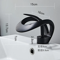 Robinet de salle de bain moderne à cascade, à trou unique, à poignée unique, mélangeur chaud et froid, robinets de lavabo de toilette