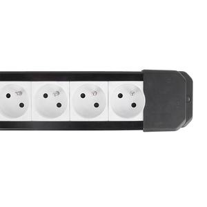 Enchufe estándar francés de 2 m, extensión de enchufe europeo de 5 entradas, <span class=keywords><strong>regleta</strong></span> con protección contra sobretensiones - Product Image 3