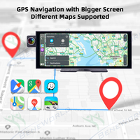 Écran intelligent sans fil CarPlay Android 14.0 de 10,25 pouces avec Bluetooth, carte TF, carte SIM 3G/4G et ADAS pour toutes les voitures (4+64 Go/8+128 Go)