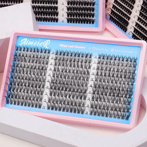 Kit de 300 Cils en Grappe Souples et Volumineux, Effet Naturel, Bande Fine, Courbure C, Effet Épaississant - Product Image 1