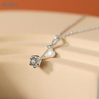 Wuqie — bijoux en argent 925 avec perles, pendentif en forme de coquille, plaqué or de Rose, cadeau pour femmes, nouvelle collection