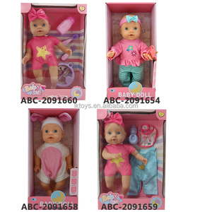 Lucky Toys 13 Inch Vinyl <strong>Baby</strong> <strong>Doll</strong> Pink <strong>Top</strong> and Blue Pants with Accessories Set for Kids - Product Image 6