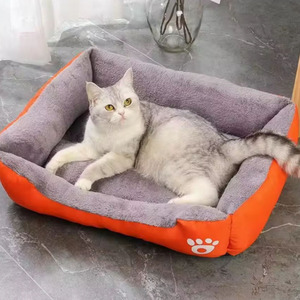 Canapé-lit carré <span class=keywords><strong>9</strong></span> couleurs pour animaux de compagnie, chaud, imperméable et doux, avec housse amovible pour petits et grands chiens et chats - Vente en gros - Product Image 5