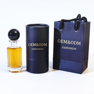 Flacon de parfum cylindrique de luxe en verre à base lourde, réutilisable, Dubaï, 30ml 50ml, flacon pulvérisateur de parfum vide avec bouchon à bille - Product Image 1
