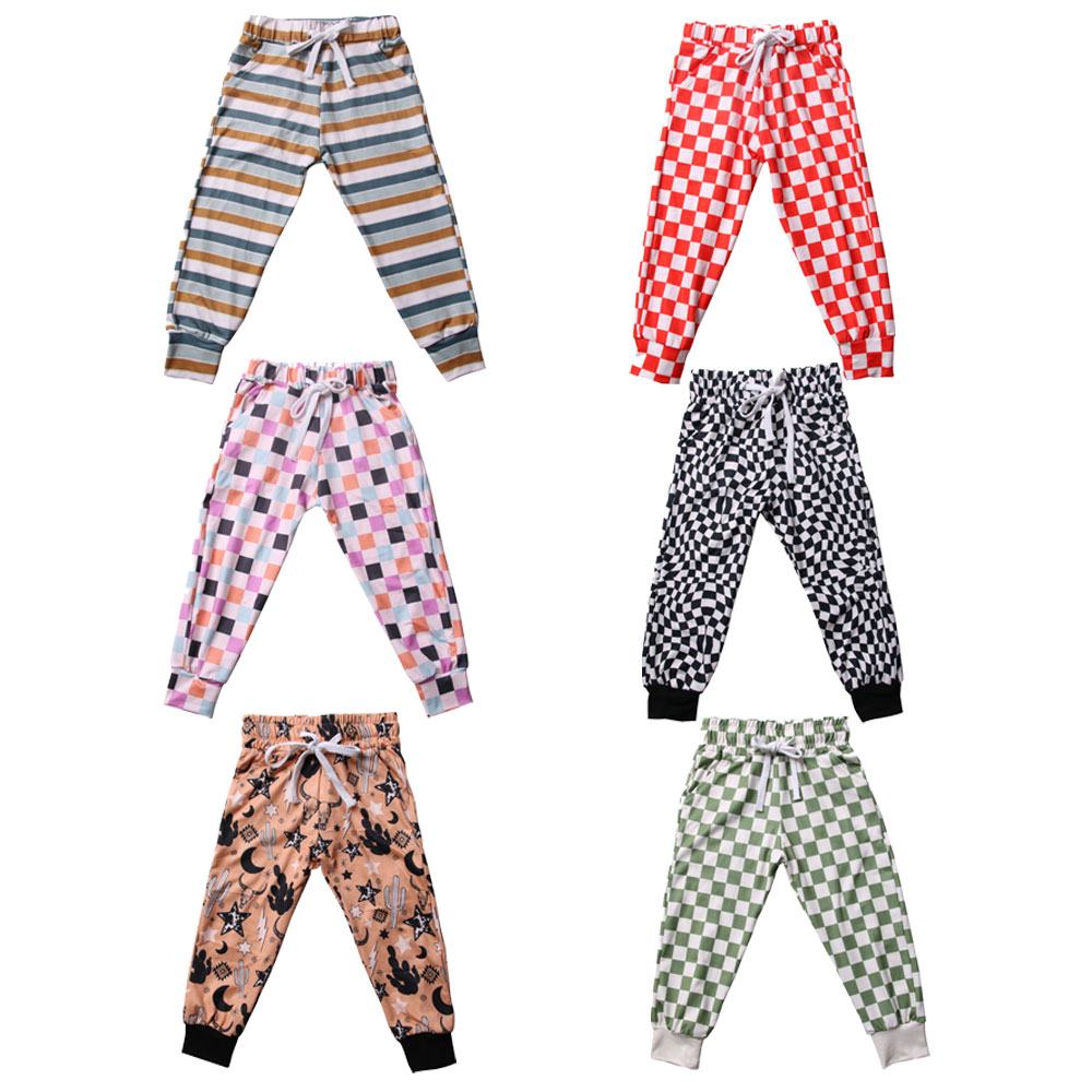 Hot Selling Baby Girls Boys Joggers Children High Waist Sport Pants Casual Pants Custom Design Kids Trousers