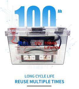 Batería de iones de litio Lifepo4 Lto 1200wh 2400wh 12V 100ah 200ah 300ah Batería de iones de litio Lifepo4 - Product Image 5
