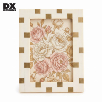 Bingkai Foto MDF Kotak-kotak DX Designs 4x6 5x7 6x8 8x10 Inch Bingkai Foto A4 Kustom untuk Pajangan Meja Dekorasi Rumah Grosir