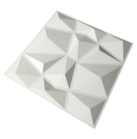 Panneau Mural PVC 3D Décoratif Ignifuge et Imperméable Motif Diamant au Design Moderne pour Intérieur