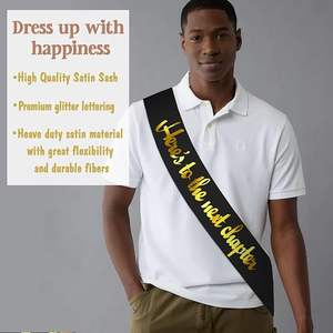 Voici votre ceinture de chapitre suivant, dorée et noire, porte-bonheur, pour la remise des diplômes, le nouvel emploi, la retraite, les fournitures de fête. - Product Image 5