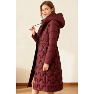 Abrigo Largo Holgado de Algodón con Capucha y Cintura Definida para <span class=keywords><strong>Mujer</strong></span>, Nuevo Modelo de Invierno, a la Moda - Product Image 2