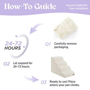 Escaleras para Perros Pequeños y Gatos, Rampa para Mascotas para Cama y Sofá con Espuma Certificada CertiPUR-US y Base Antideslizante - Product Image 4