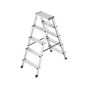 Industrial En131/En14183 Dubbele Zijde Aluminium Ladder 2-6 Treden Opvouwbare Trap Beweegbare Escaleras Ladder