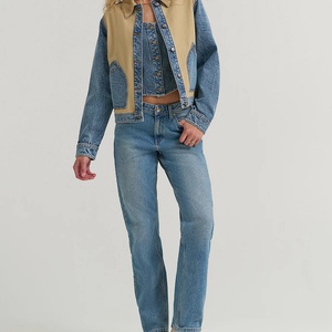 2025 OOTD Fashionable Casual <b>Denim</b> <b>Coat</b> Washed Zipper-up Cotton Filled Top for Autumn/Winter Women Jackets - Product Image 3